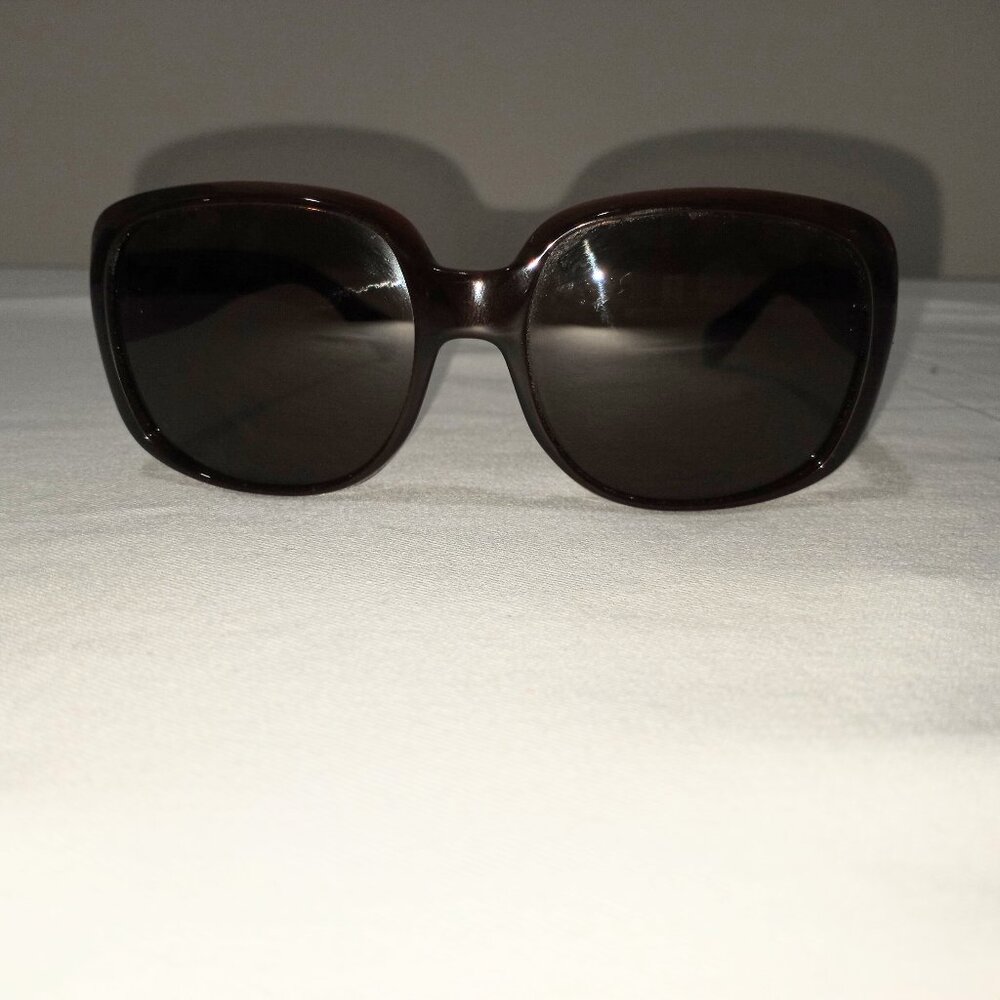 COLE HAAN DARK BROWN SQUARE SUNGLASSES DESIGNER POLARIZED